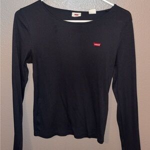 Levi's Classic Black Long Sleeve Top